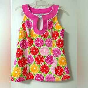 Lilly Pulitzer. Tunic. Side zipper. Fruit squeezes.